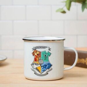 Harry Potter- Hogwarts Crest Enamel Camper Mug -‎ 21oz